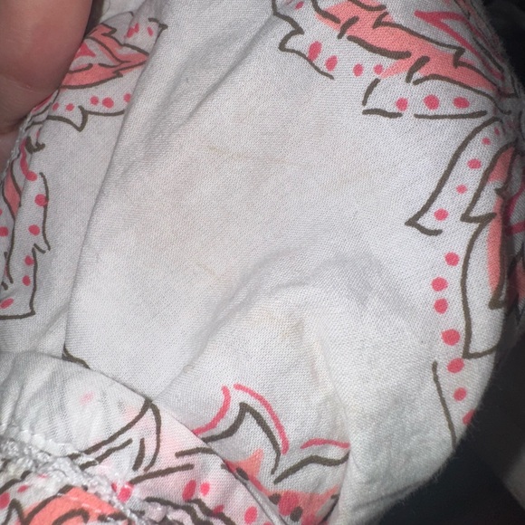 Y2K Faded Glory Paisley Tank Top Juniors S Smocked Pink White 2000s Cotton - Picture 5 of 8